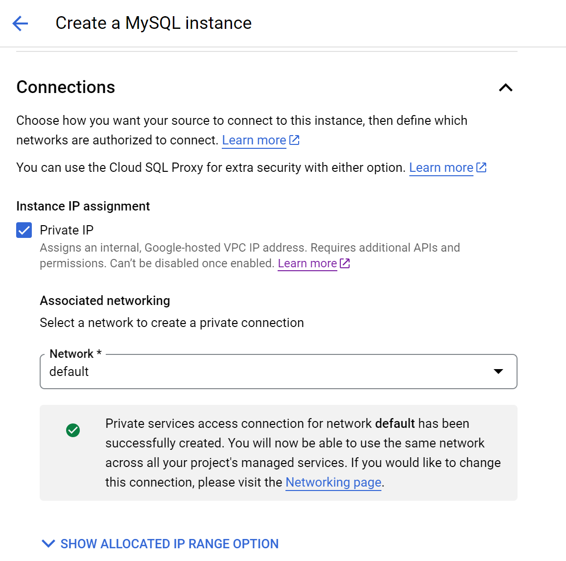 private-cloud-sql-setup